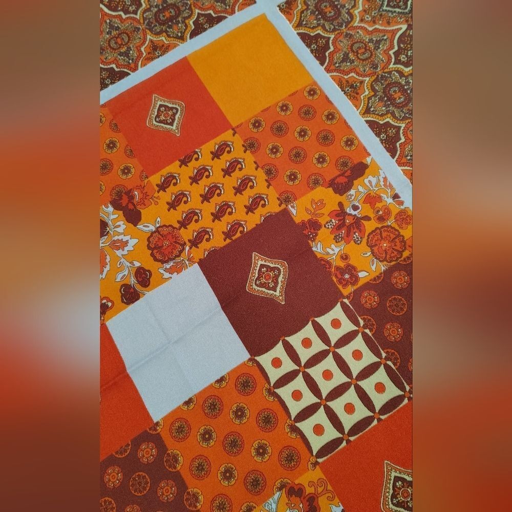 Vintage Colorful Patchwork  Square Scarf - Picture 13 of 16